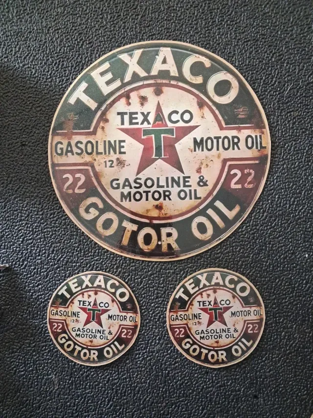 Adesivo Texaco Grande e 2 Piccoli