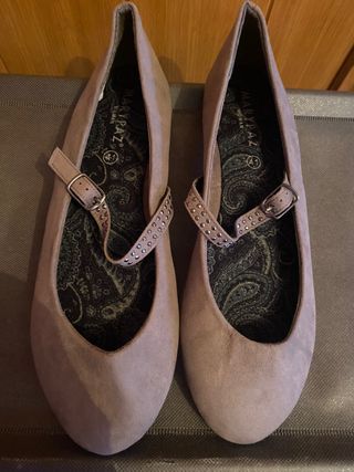 Manoletinas Mary Paz Beige Talla 41