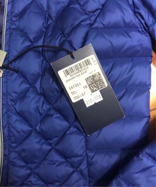 Chaqueta Trussardi azul plumas