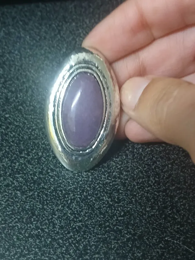 Anel Pedra Natural Roxo