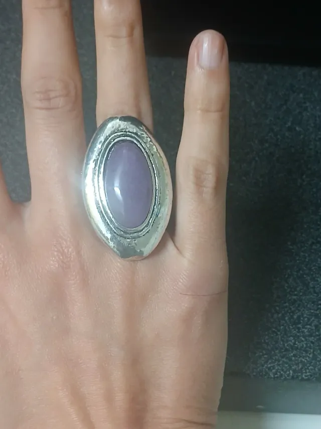 Anel Pedra Natural Roxo