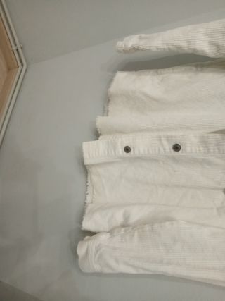 Sobrecamisa Zara pana blanca mujer