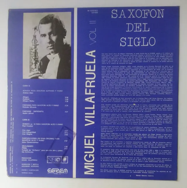 Vinilo Miguel Villafruela - Saxofon Del Siglo