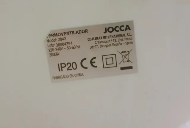 Calefactor JOCCA blanco