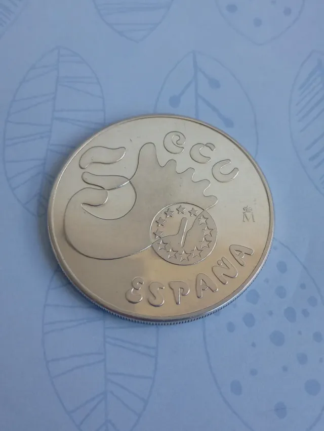 5 Ecus 1990 Espanha -PLATA-