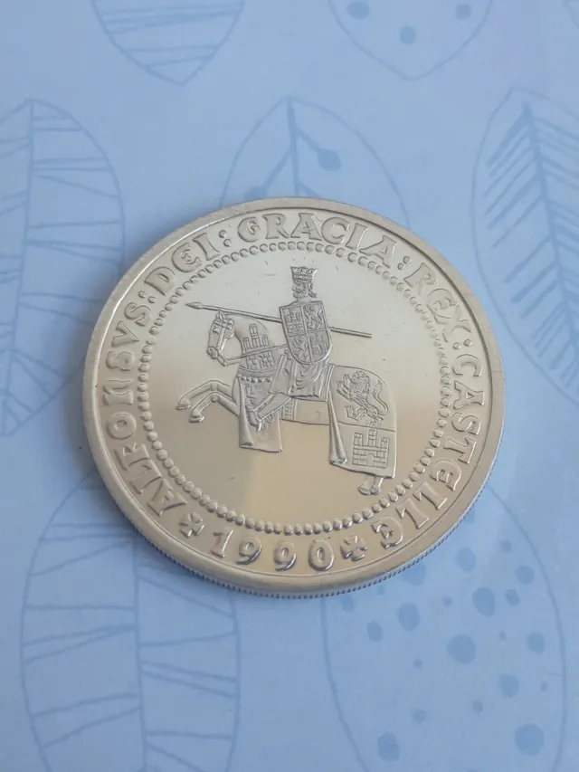 5 Ecus 1990 Espanha -PLATA-