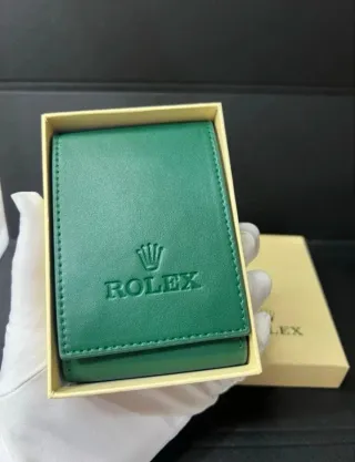 Estuche de viaje para reloj Rolex verde