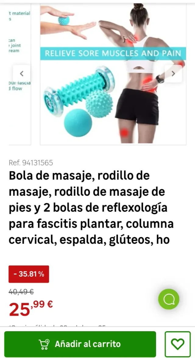 Set Massaggio Rullo Piedi Spalle Schiena