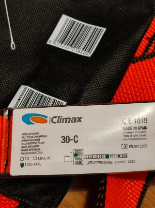 Arnés de seguridad Climax 30-C