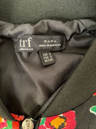 Bomber Zara Estampado Floral y Lunares