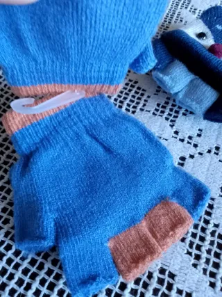 Guanti bimbo senza dita azzurri