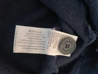 Cardigan Fred Perry Blu Taglia L