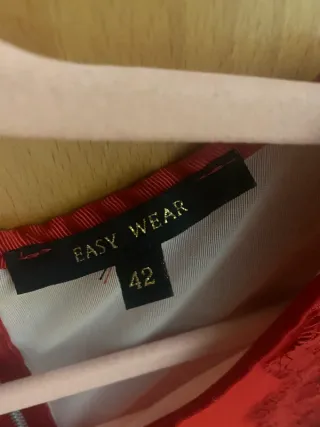 Vestido fiesta Easy Wear rojo talla 42