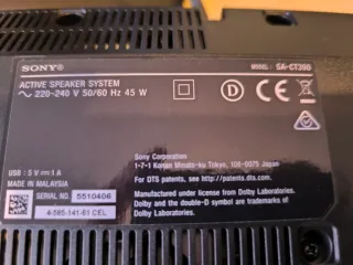 Barra de Sonido Sony Negra