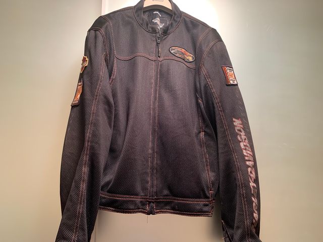 Chaqueta Harley Davidson Negra Malla talla L.