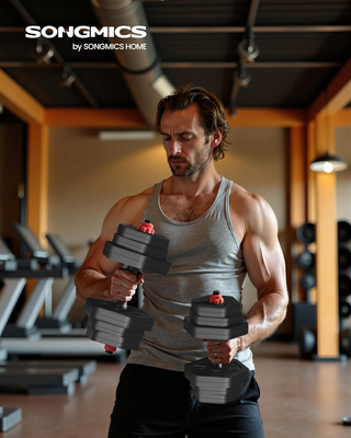 Set di Manubri con Barra di Collegamento, Manubri