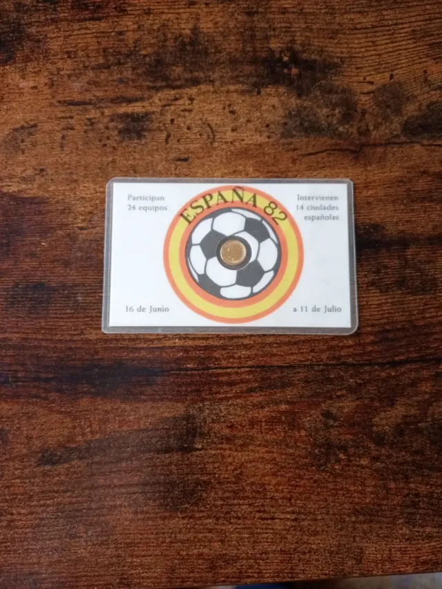 Tarjeta España 82 Baño Oro 100 Pts