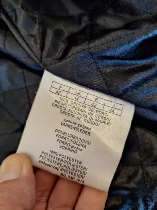 Chaqueta cuero vintage 80s negra XL