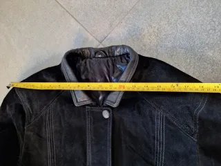 Chaqueta cuero vintage 80s negra XL