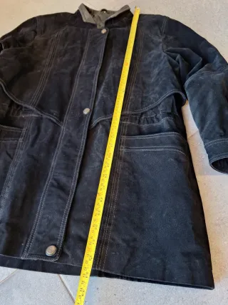 Chaqueta cuero vintage 80s negra XL