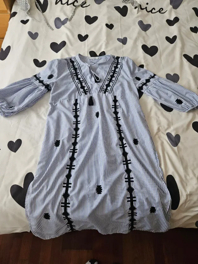 Vestido Verano Sfera Talla M Rayas Negras