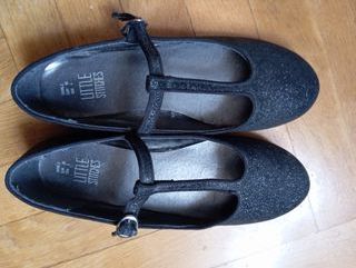 Bailarinas negras con purpurina Talla 35