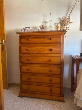 Cómoda 6 cajones madera
