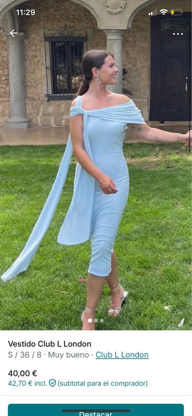 Vestido azul bebé Club L London Talla S