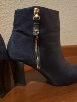 Botines azul y negro mujer talla 37