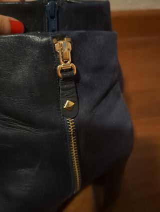 Botines azul y negro mujer talla 37