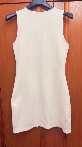 Vestido blanco corto botones