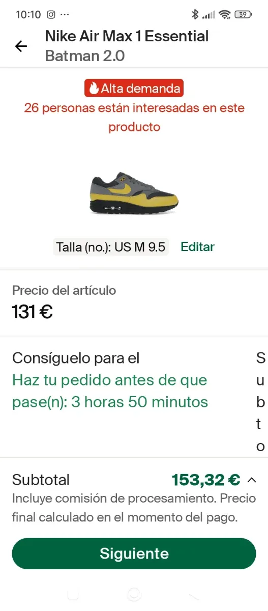 Nike Air Max 1 ESS Batman 2.0 Gris Amarillo