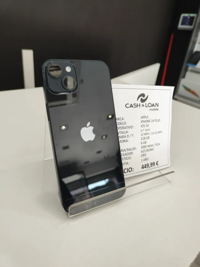 iPhone 14 Plus 128GB Negro Seminuevo