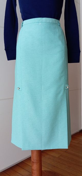 Falda vintage verde agua. Nueva.