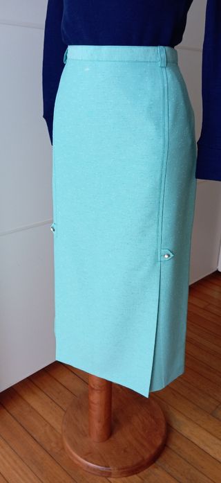 Falda vintage verde agua. Nueva.