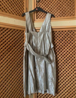 Vestido mujer fiesta plateado Talla S/M