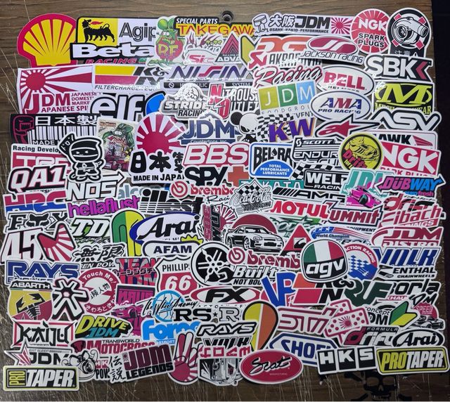 114 Pegatinas JDM Racing Coches y Motos