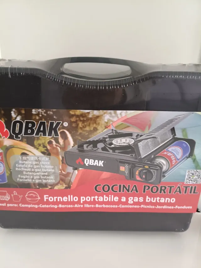 Set Gas Campeggio QBAK: Fornello + 4 Cartucce