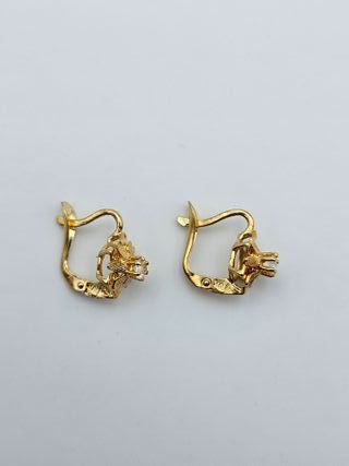 Pendientes Oro 18K Flor 3gr 1.5cm