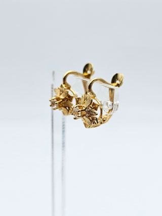 Pendientes Oro 18K Flor 3gr 1.5cm