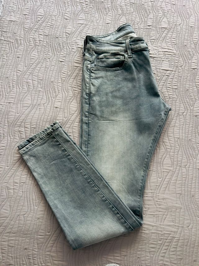 Calças Vaqueras G-Star RAW Revend Skinny cinza azulado
