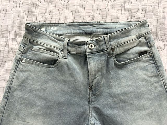 Calças Vaqueras G-Star RAW Revend Skinny cinza azulado