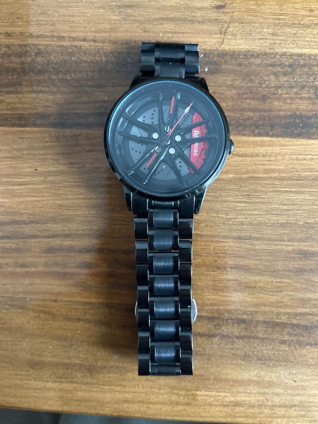Reloj Goracer Hombre Giratorio Negro/Rojo