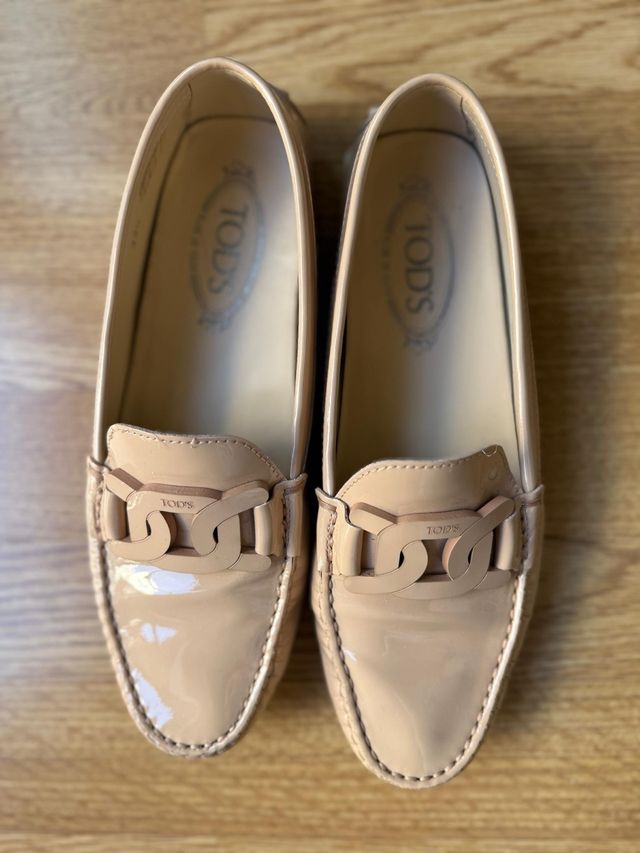 Mocasines Tod's Beige Charol
