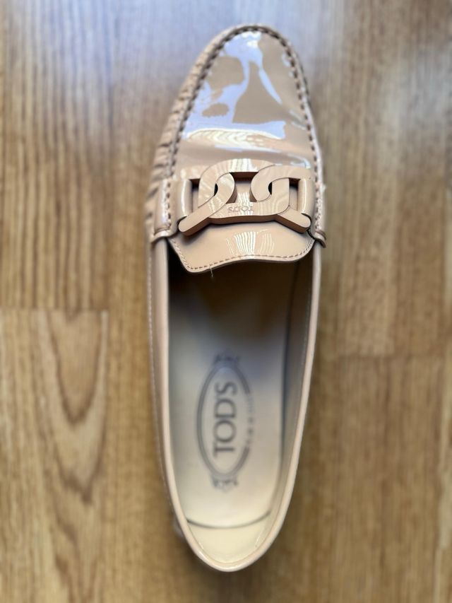 Mocasines Tod's Beige Charol