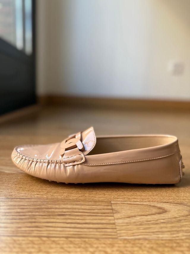 Mocasines Tod's Beige Charol