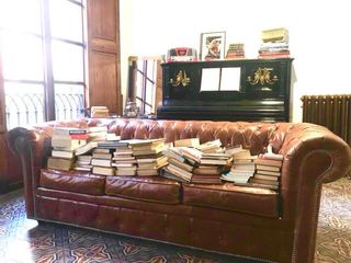 Divano letto Chesterfield 3 posti in pelle marrone