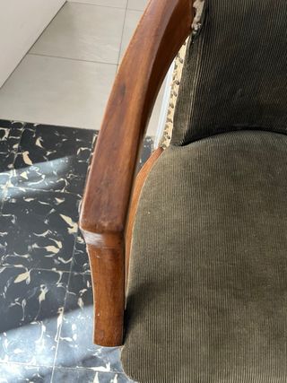 Butaca de tela de PANA  y madera