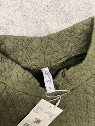 Abito Hailys verde effetto spugna - Taglia M