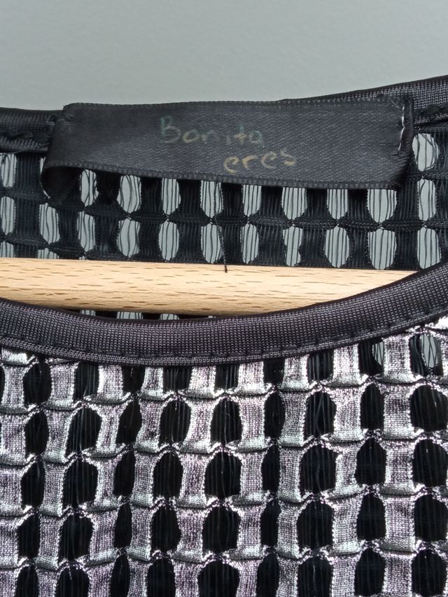 Vestido malla plateado Bonita eres Talla M